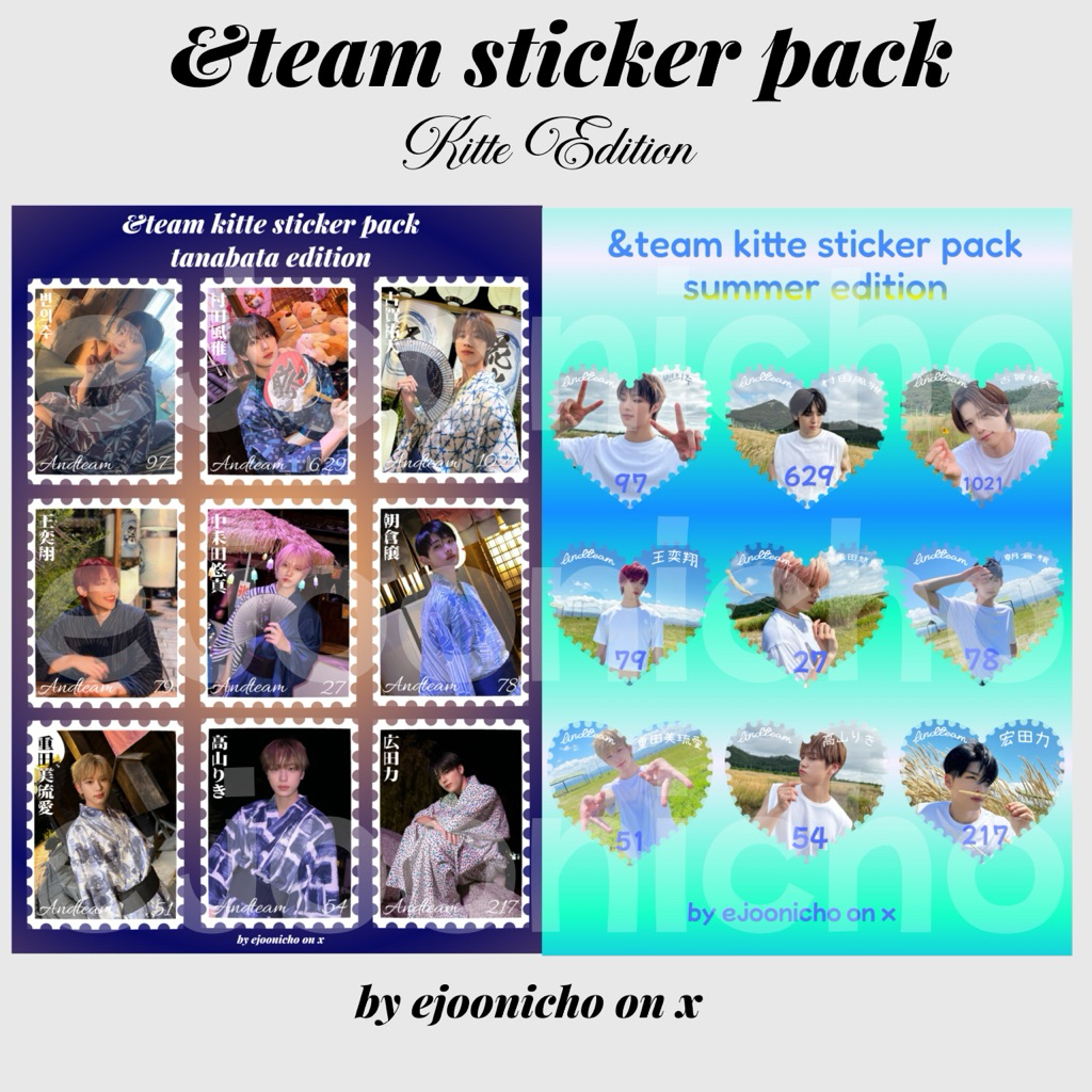 

[READY] &TEAM andteam kitte sticker pack sticker sheet