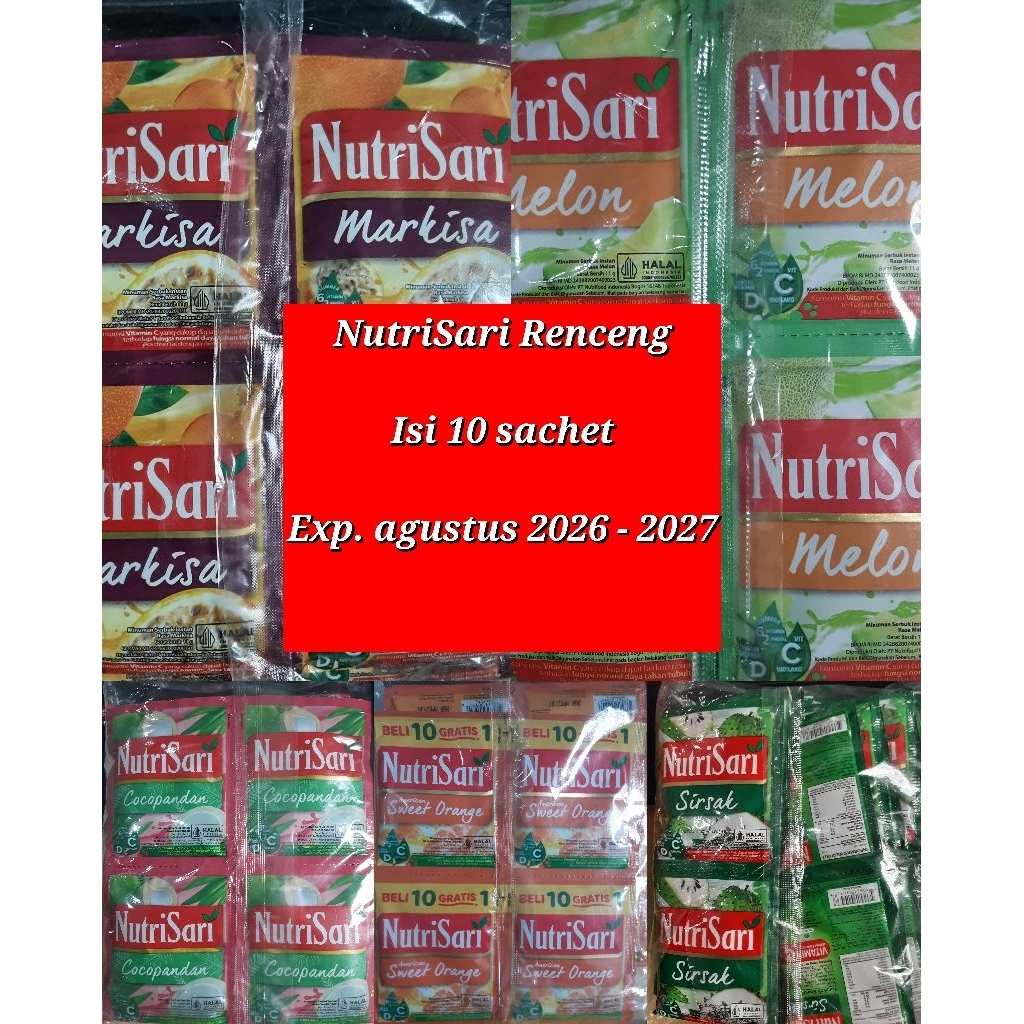 

NutriSari Renceng isi 10 pcs/ Exp. Agustus 2026 - 2027