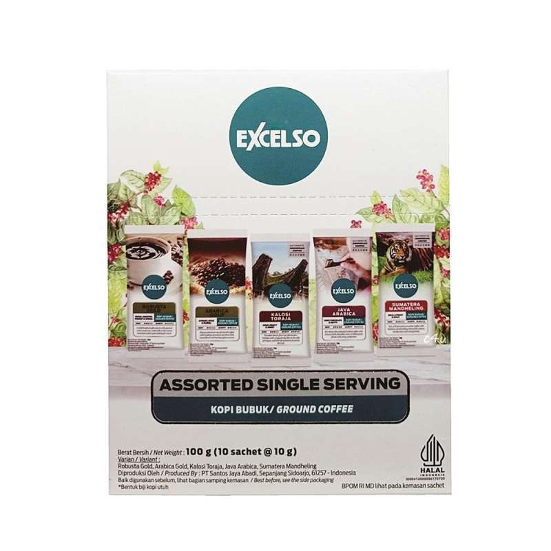 

[oddsolshop] pekanbaru/Excelso Assorted Single Serving 100GR Bubuk Kopi Premium Ground Coffee Drink