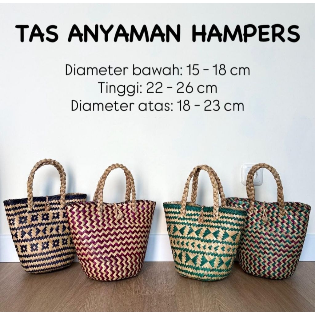 

TAS ANYAMAN HAMPERS / TAS HAMPERS NATAL LEBARAN / TAS SOUVENIR ULANG TAHUN