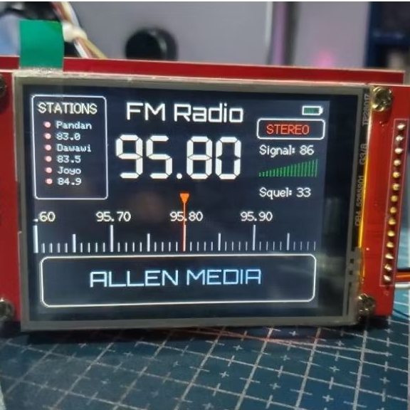RADIO FM PENERIMA STEREO TUNER KSE LCD TFT 2.8 INCH 65-108 MHz if -10.7