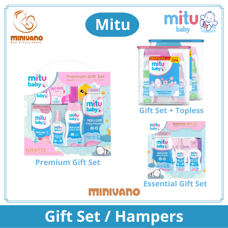 Mitu Baby Gift Set - Perlengkapan Mandi Bayi - Hampers Baby New Born - Hadiah Kado Essential Premium