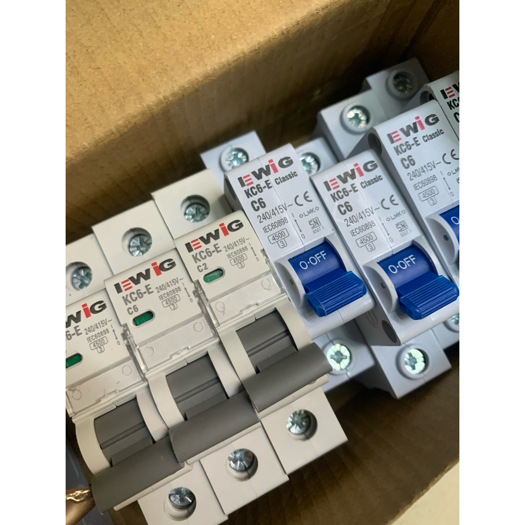 MCB murah 1p 6A mcb ewig 1 phase 6 ampere
