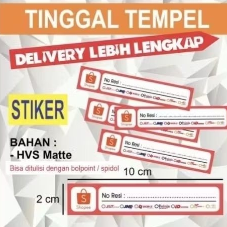 

Stiker Resi (Isi 100pcs), Stiker pengiriman, resi.