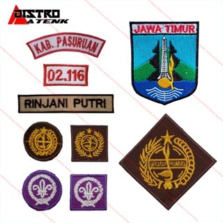 Badge Bordir Atribut Pramuka / Nomor Gudep / Lokasi Jawa Timur / Custom Papan Nama