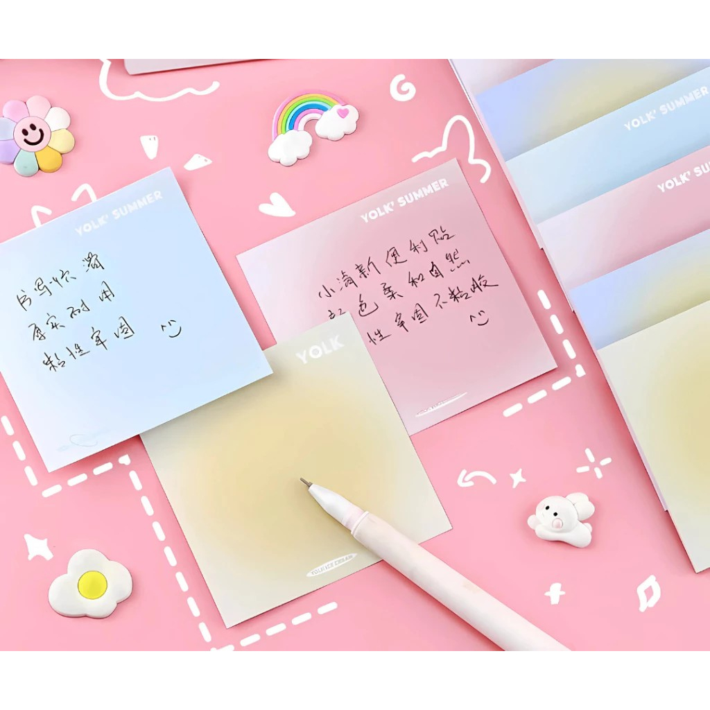 

[ATMS] JUAL Kertas Catatan Memo. Sticky Notes Gradasi Polos 50 Lembar. Tempel Gradasi Warna-Warni