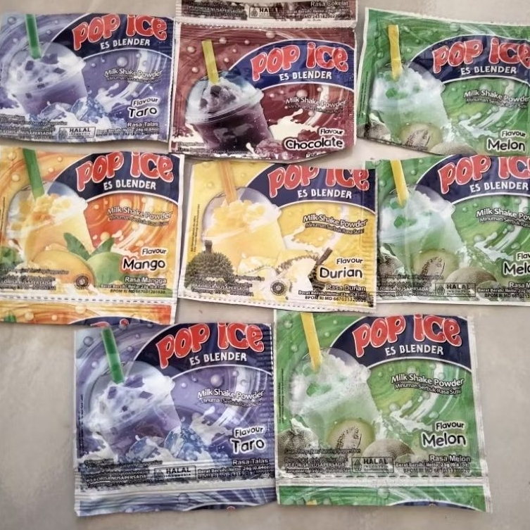 

Bungkus bekas minuman Sachet Pop ice