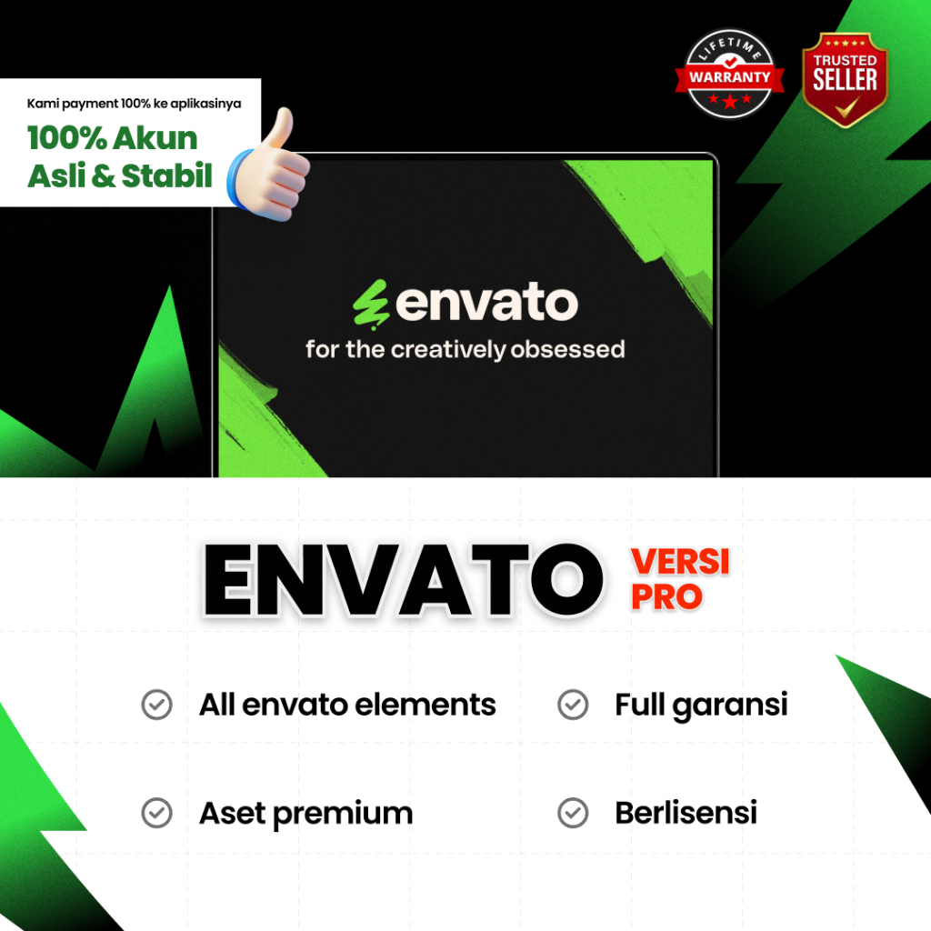 Akun envato elements | envato 1 bulan | envato murah | envato tanpa vpn bergaransi