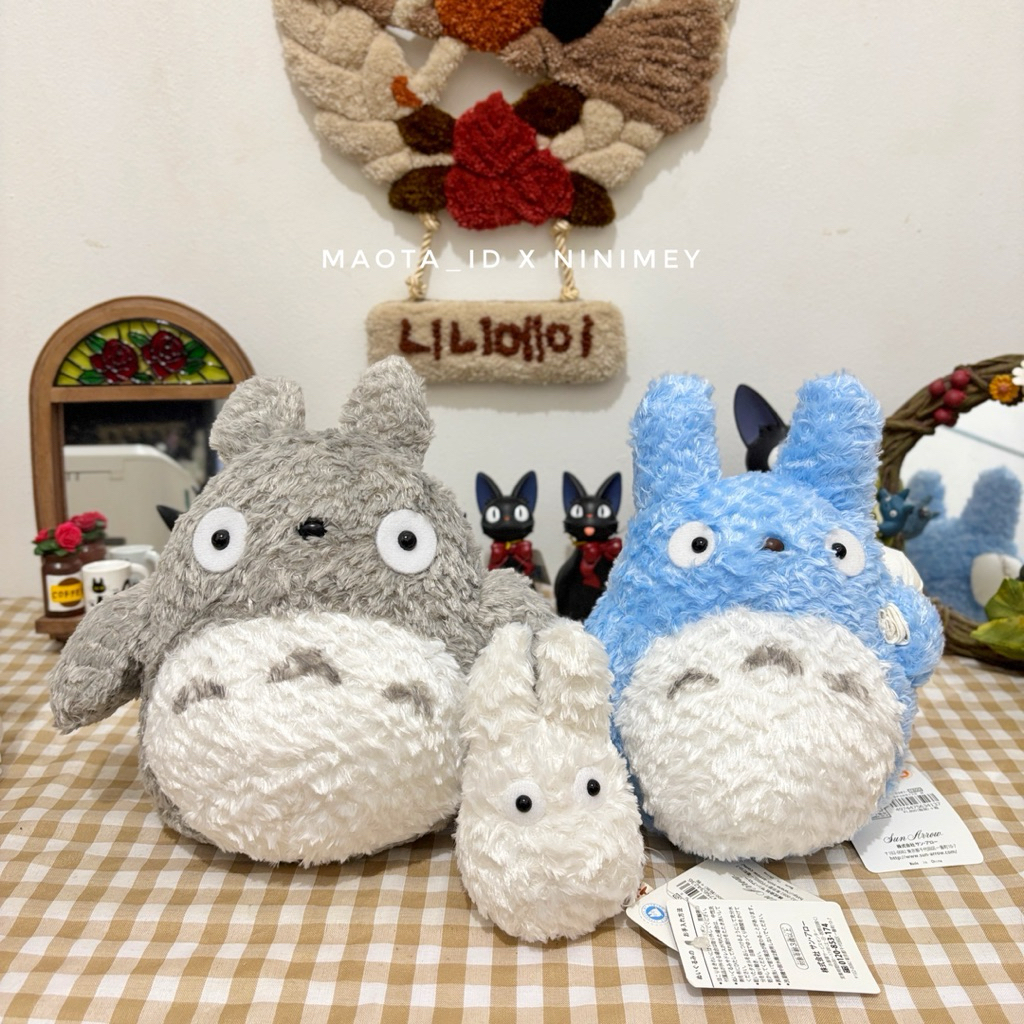 Totoro Plush Studio Ghibli / Boneka Totoro Abu Biru Putih / Boneka My Neighbor Totoro Sun Arrow