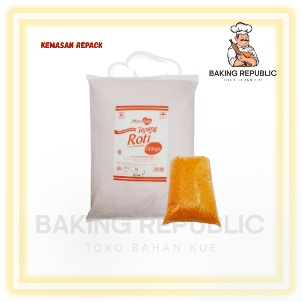 

Mamasuka Tepung Roti Orange | Kemasan repack | 500 GR | 1Kg | Mamasuka Tepung Roti Panir Orange