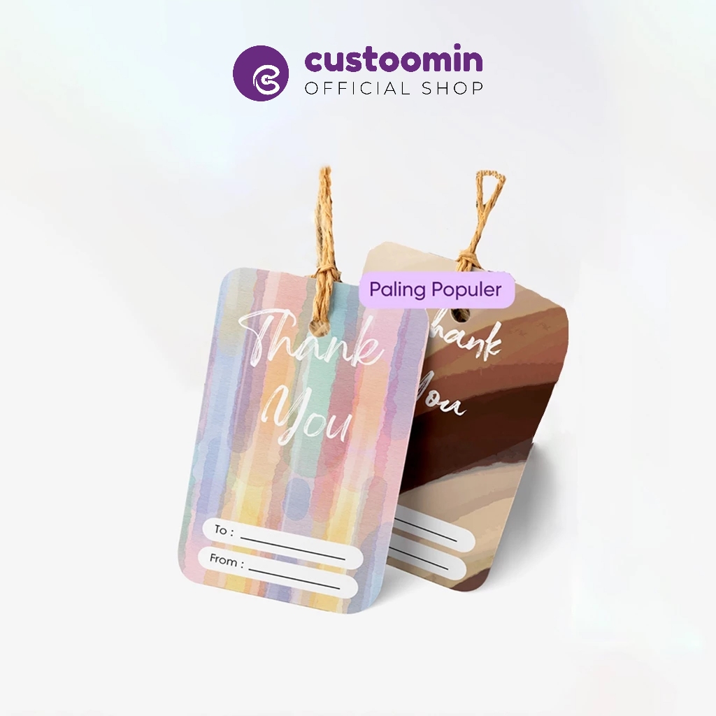 

Custoom.in - #Thank You Tag (Ukuran 5x7,5 cm) - Hangtag Baju