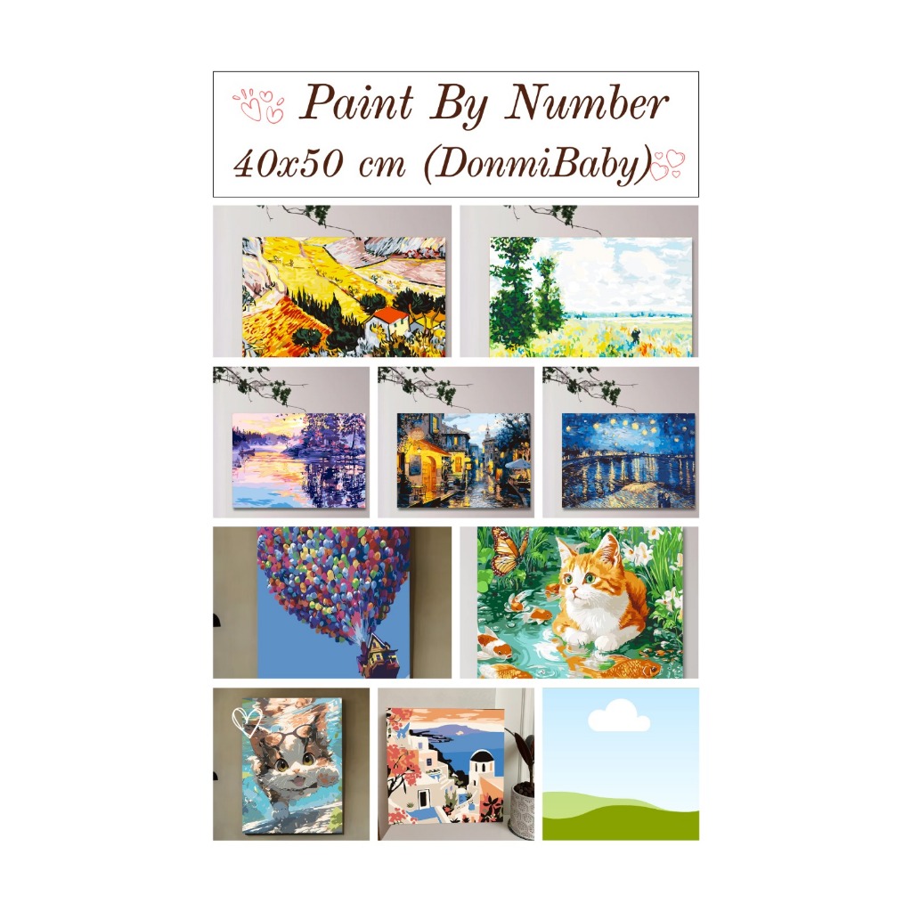 

DONMI Hightune Paint by Number Lukisan Kanvas DIY 40x50 cm - Digital Painting Kit 1 Set