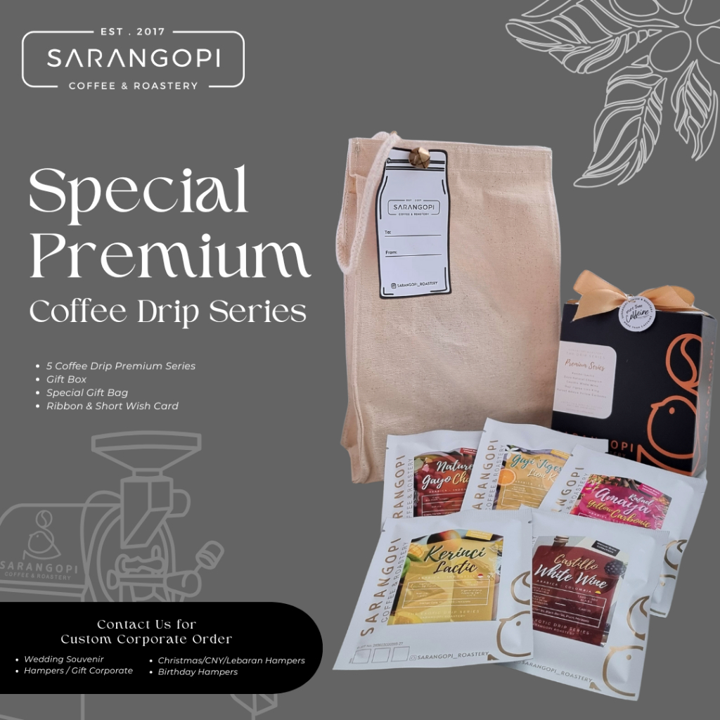 

Coffee Drip Series - Sarangopi Roastery - Kopi Manual Brew Dripper - Gift Series Souvenir Hampers Wedding Christmas Lebaran CNY Chinese New Year Birthday Valentines