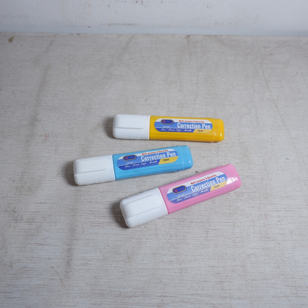 

[3 Pcs] Paket Hemat Tip Ex Correction Pen Murah Stark Warna 3 Pcs