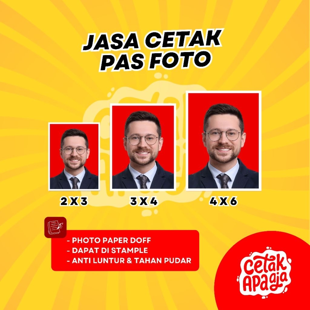 

Cetak Pas Foto 2x3 3x4 4x6