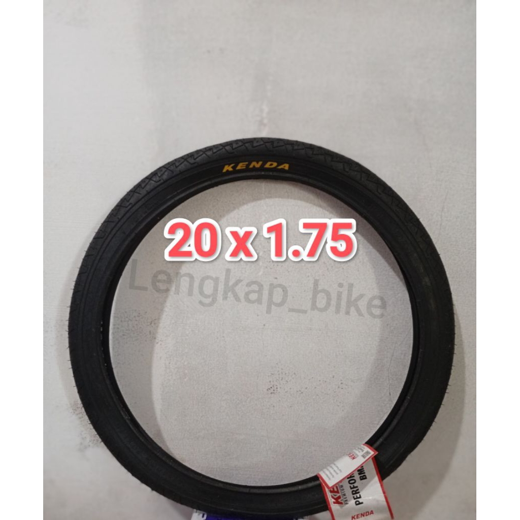 BAN LUAR SEPEDA 20 X 1.75 KENDA BAN LUAR VELG 20 UKURAN BAN 20 X 1.75