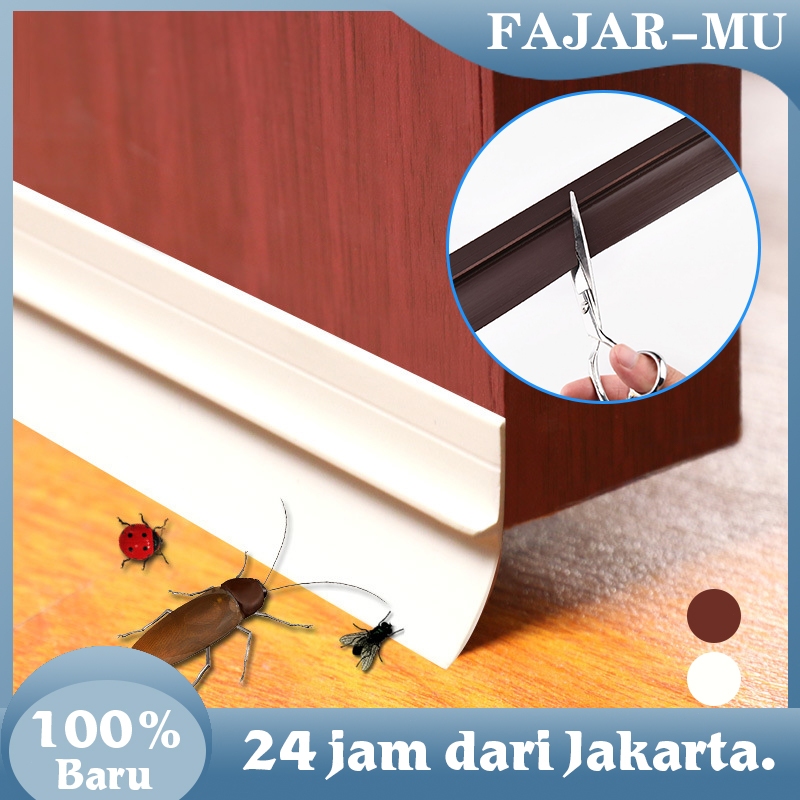 Segel Bawah Pintu Putih Plastik / Debu Serangga Kecoa / Anti-Debu Anti Air Penutup Celah Bawah Pintu