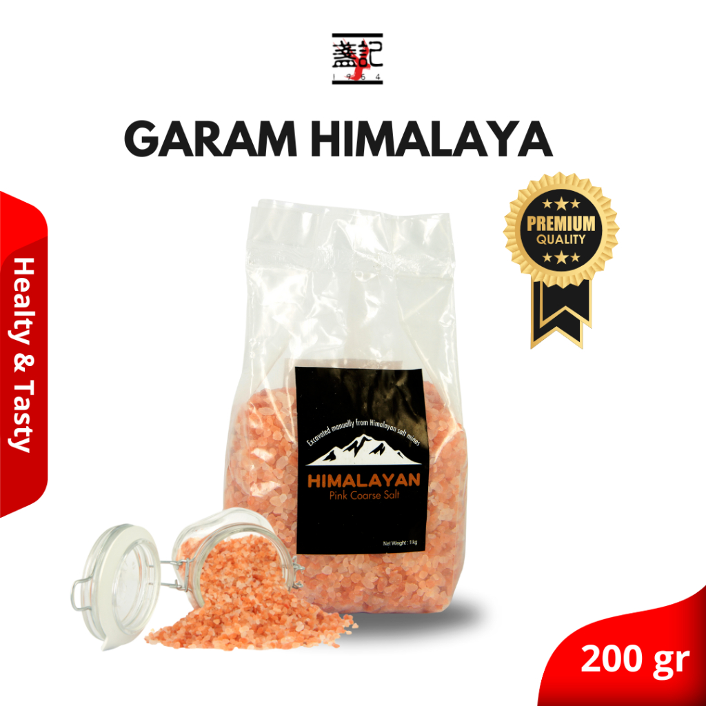 

Garam Pink Himalaya Kasar Organik Asli 1kg Premium Coarse Himalayan Salt Garem Organic Original