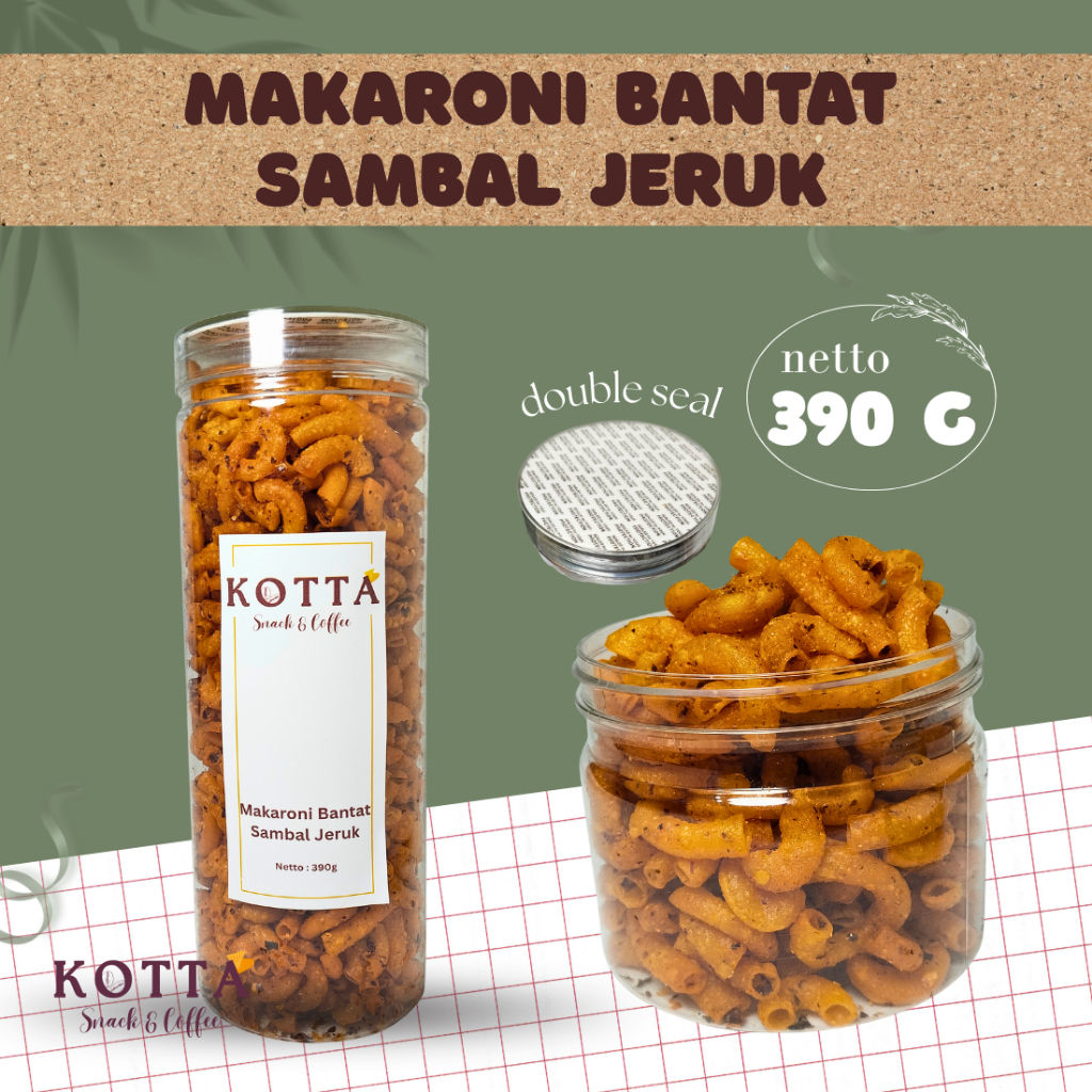 

Makaroni Bantat Sambal Jeruk 390 gram | Kemasan Jar / Toples