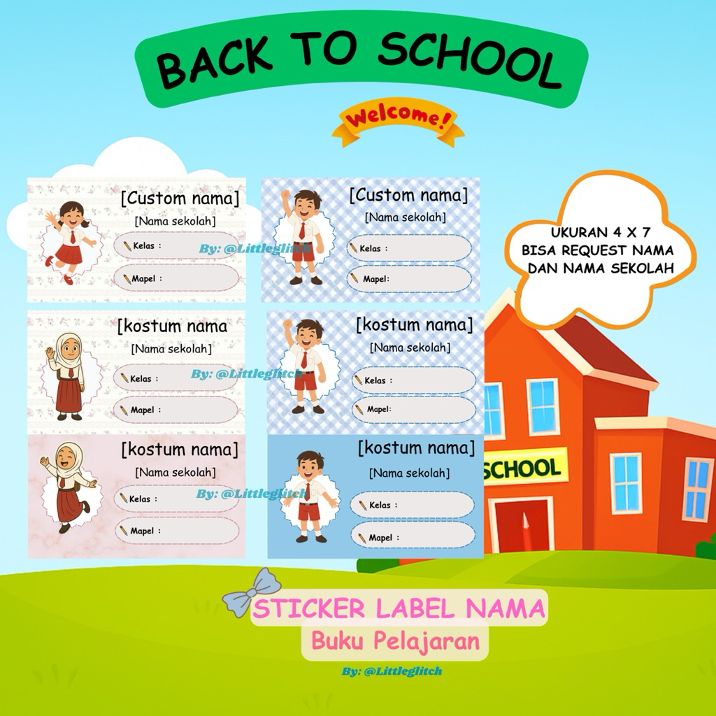 

STICKER LABEL CUSTOM NAMA/ Label Anak Custom