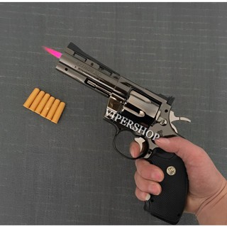 Korek Api Pistol Gas Las Bara Besar 1:1 Revolver Python 357