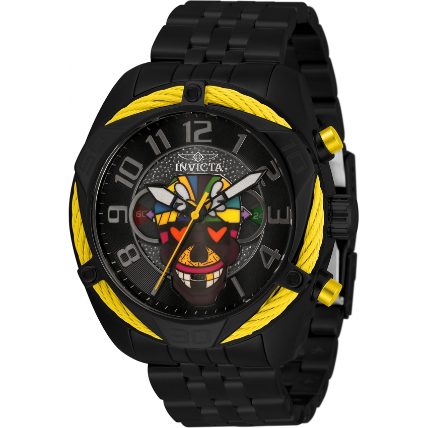 [PREORDER] Jam Tangan Invicta Mens BRITTO BOLT Chronograph Black Dial Bracelet 33521