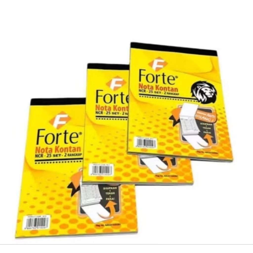 

Nota Forte 2 rangkap / ply ukuran kecil isi 25 lembar