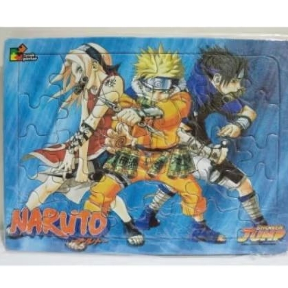 poster uk 35 x50 cm tema naruto  / buku mewarnai anak tema naruto / puzzle  jiqsaw naruto / cake top