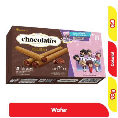 

Chocolatos Delight Wafer Roll Cokelat 90 g