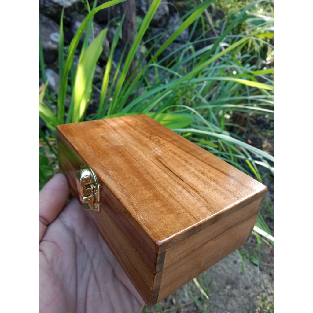 Bakulanku1717 Box Kayu,Kotak Linting Kayu Jati,Kotak Perhiasan,Kerajinan Kayu