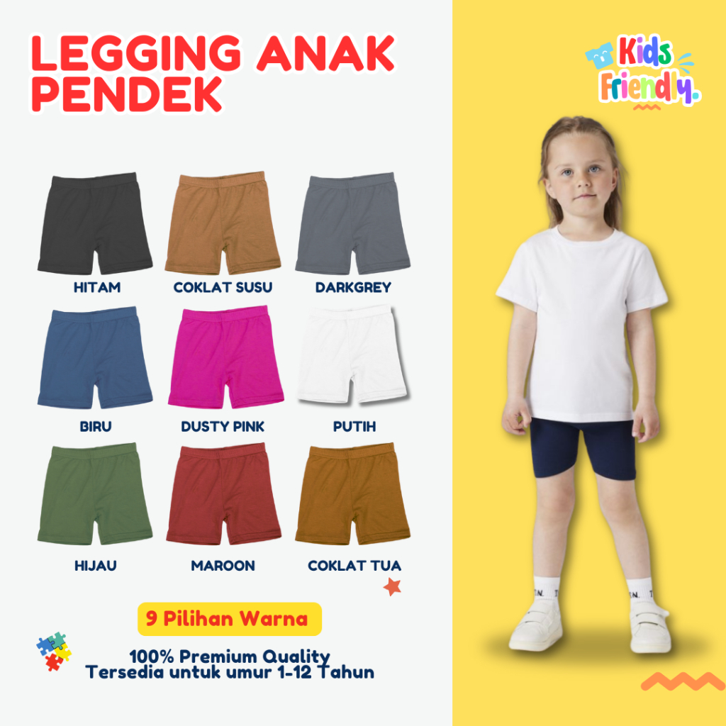 CELANA SHORT ANAK PEREMPUAN LEGGING TK SD NYAMAN DALAMAN ANAK LEMBUT