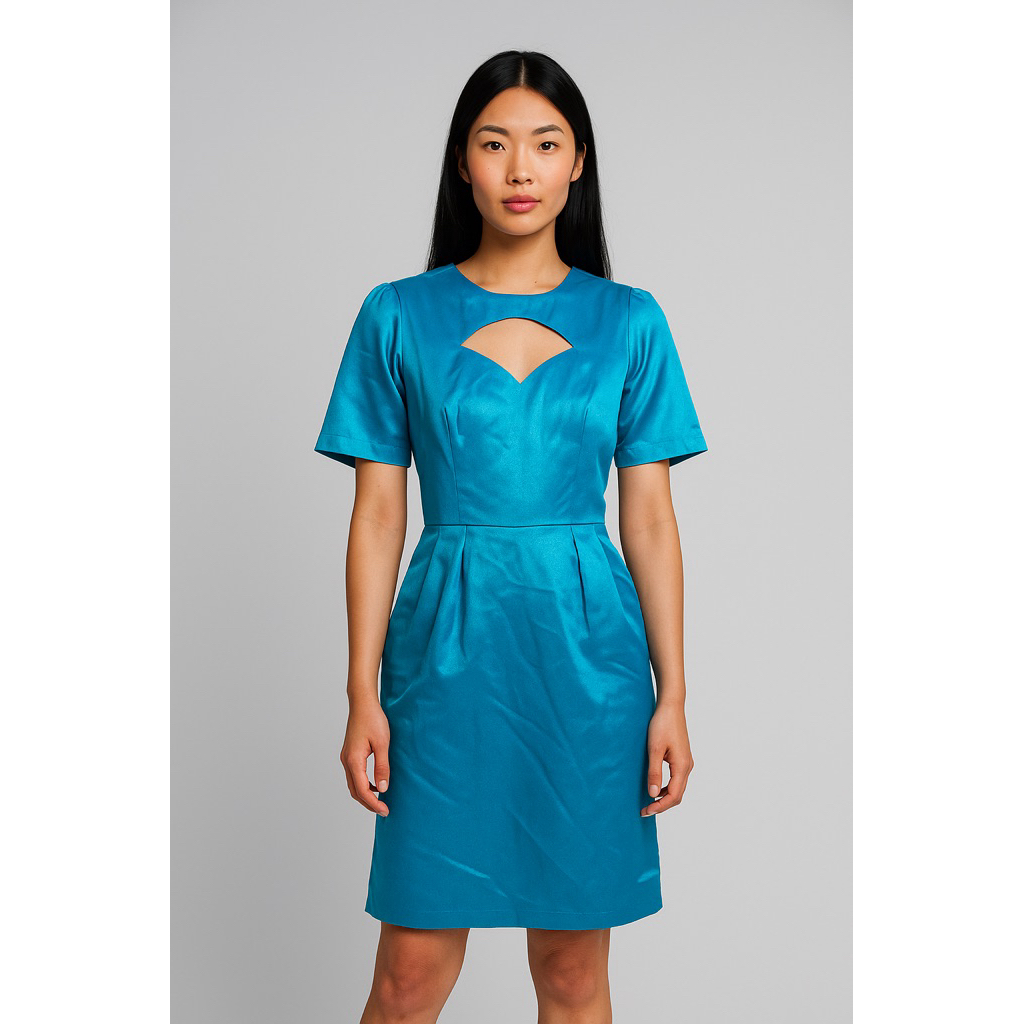 Baju Pesta Party Dress Blue Biru Wanita Preloved