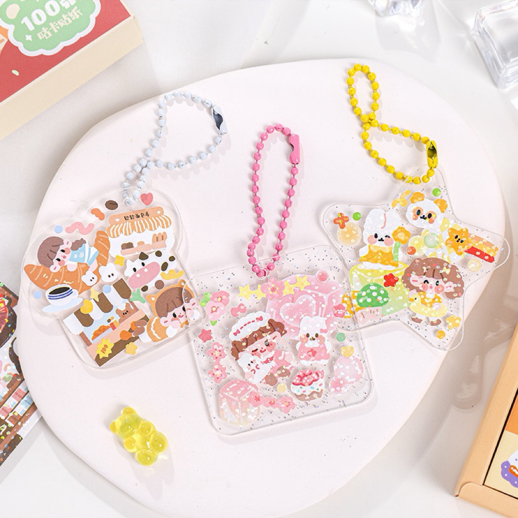 

100pcs/1 BOX Sticker Paper Soft Warm time series Guca Sticker Gift Box Korean kartoon girl high - Value Handbook