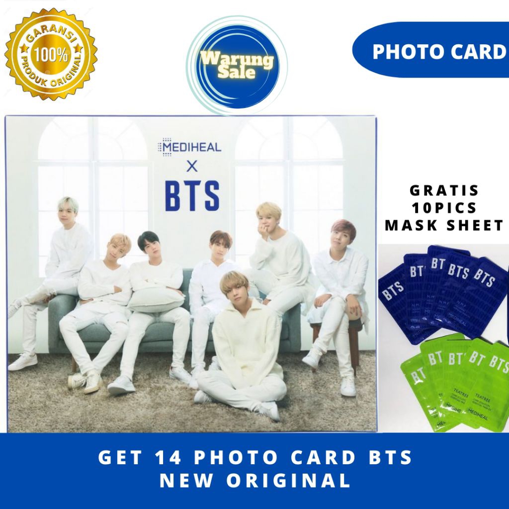 BTS PHOTOCARD FREE 10PICS MEDIHEAL MASK SHEET
