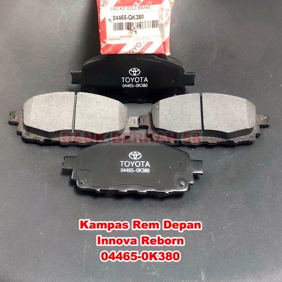 Kampas Rem Depan Toyota Innova Reborn  04465-0K430   04465-0K380