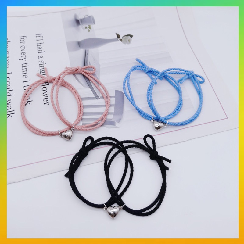 (2 Pcs) Gelang Couple Magnet Love / Gelang Couple Pria Wanita / Gelang Fashion Korea / Gelang Love H