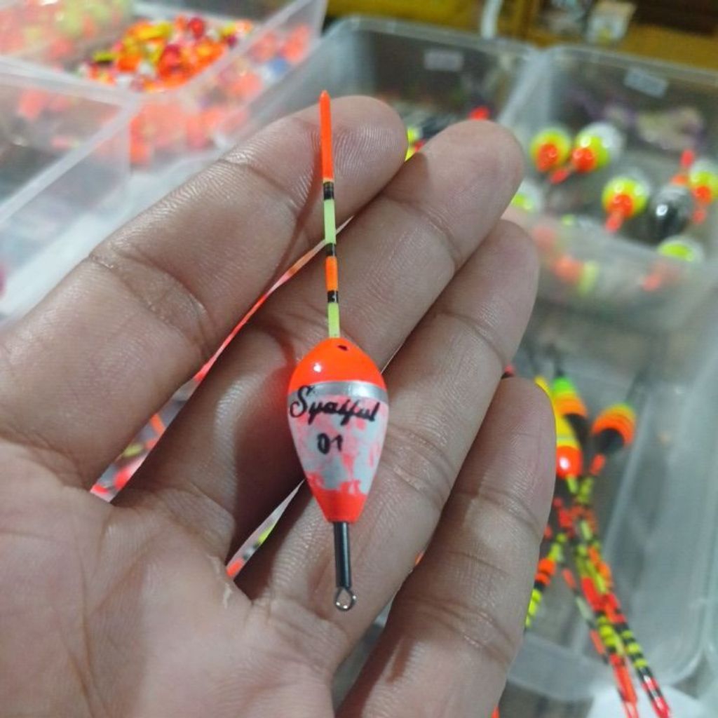 Pelampung Pancing 6,5cm model Kampul kayu fiber