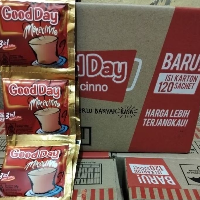 

1 Dus GOOD DAY Mocacinno 3in1 Instan Coffe Isi [120pcs x 20gr]
