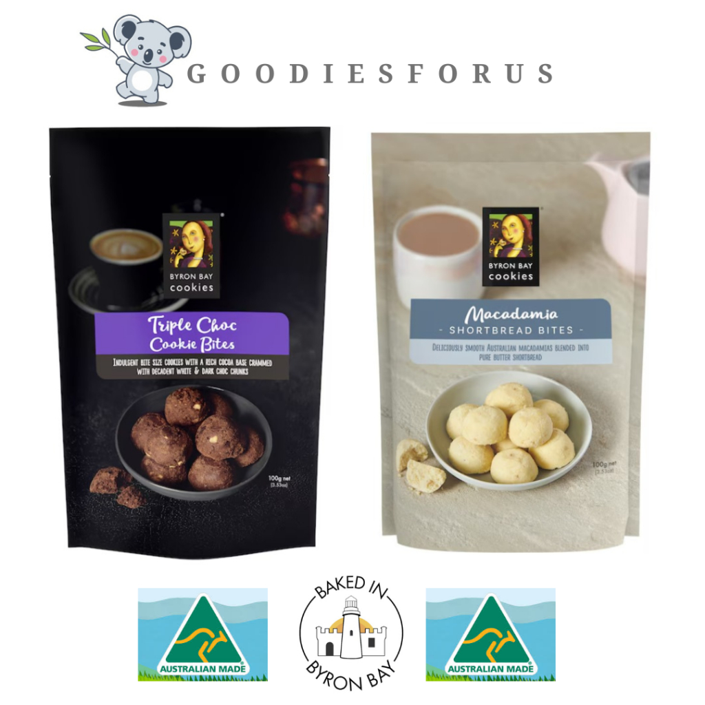 

Byron Bay Cookies Bites 100g/Byron Bay Cookies Macadmia Shortbread Bites 100g