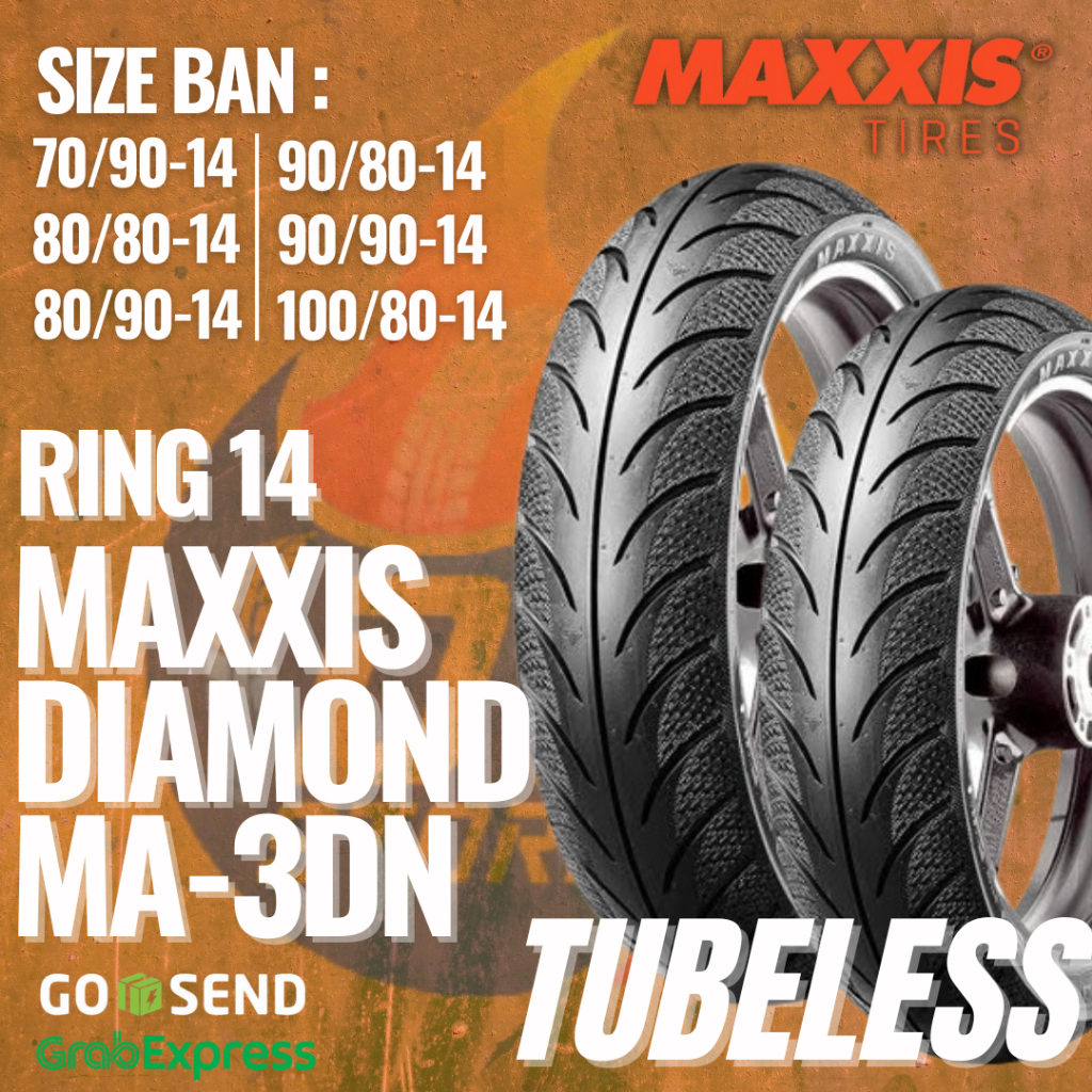 Ban Maxxis Diamond Ring 14 MA-3DN Tubeless Ring 14 - Vario Beat Mio Scoopy