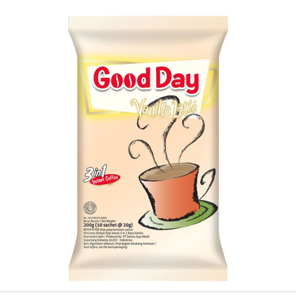 

Good Day Kopi Instant 3 in 1 Vanilla Latte 10 x 20g