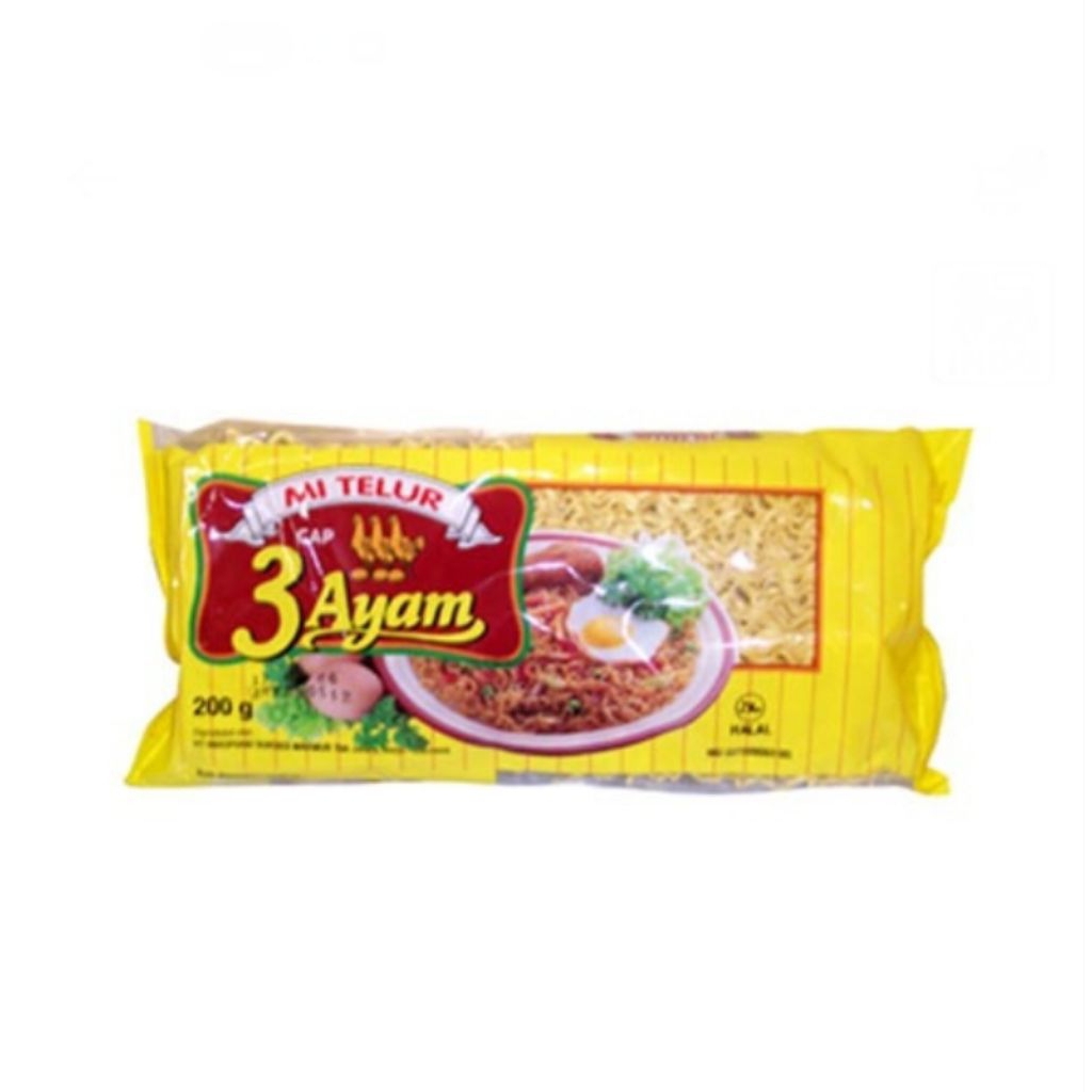 

3 ayam mie telor super Kuning 200 gr