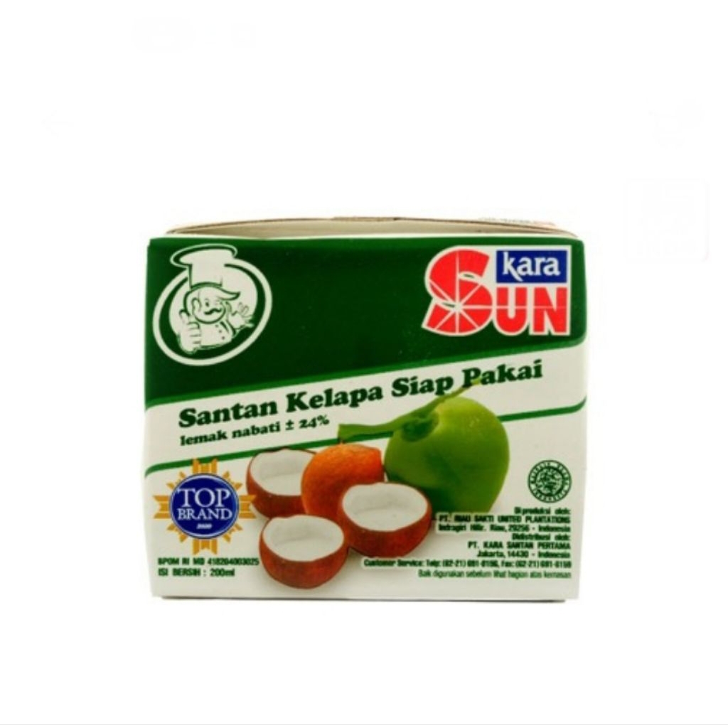 

sun kara santan kelapa murni 200 ml