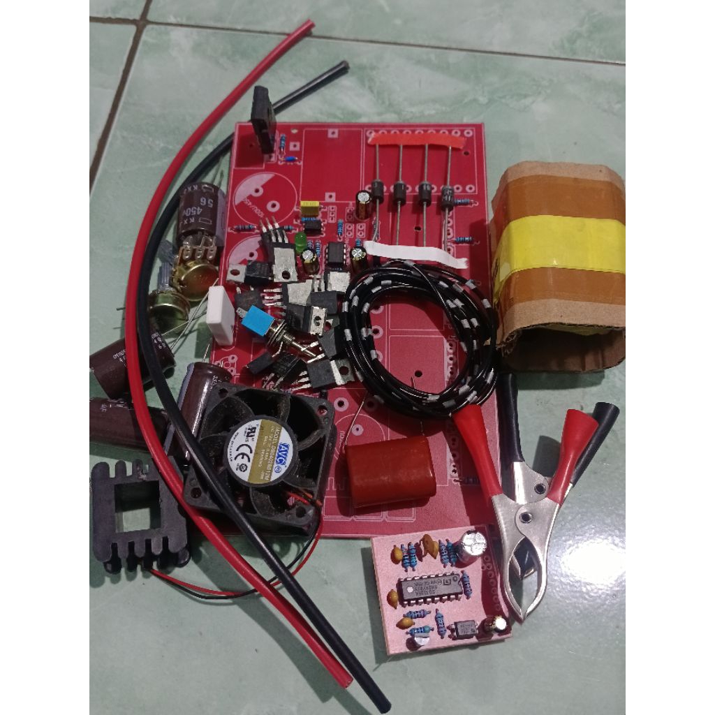 PCB pdc 6 fet + komponen komplit