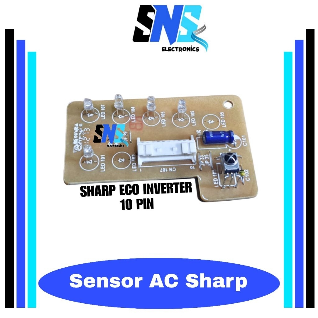 PCB sensor AC SHARP soket 10 pin - Receiver AC sharp eco inverter kabel 10 - Modul sensor AC sharp