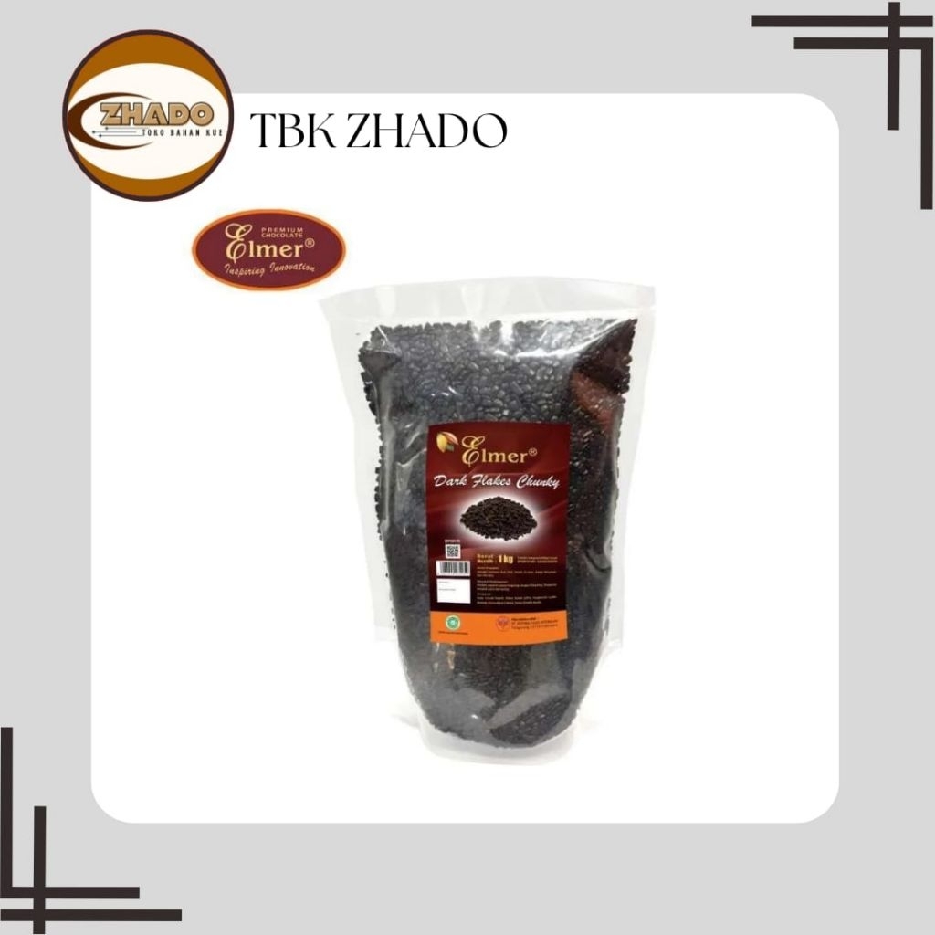 

ELMER DARK FLAKES 1 KG DAN 500 g - CHOCOLATE FLAKES - CAKE DECORATION / TOPPING REPACK