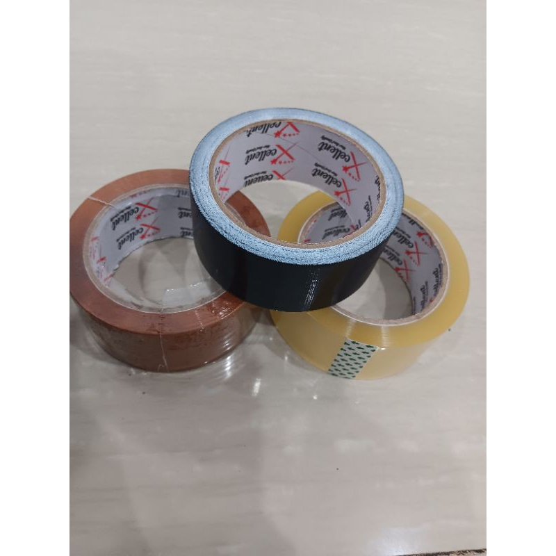 

Lakban Xcellent Bening/Coklat/Hitam 45mm x 90 yard TAPE