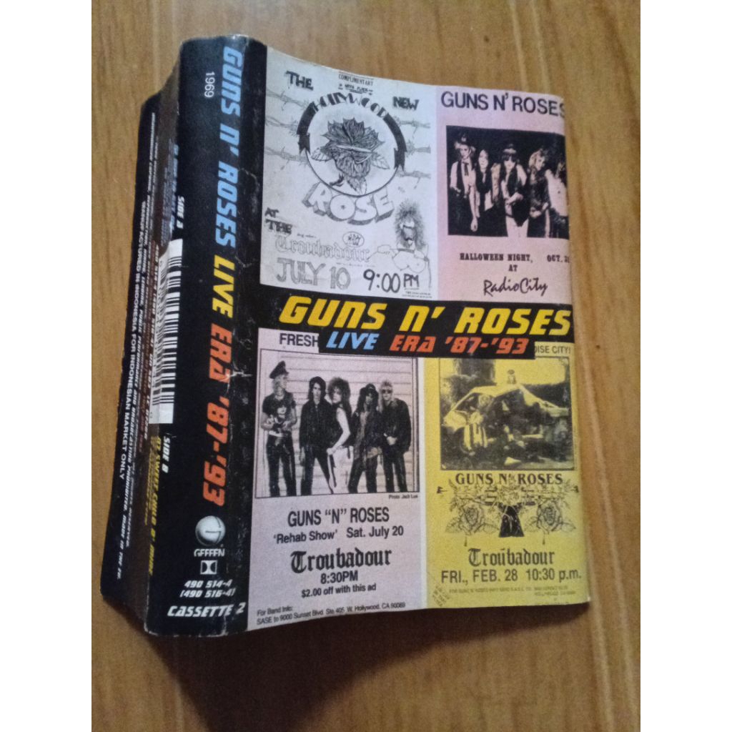 hanya cover kaset guns n roses - live era 87 93 | cover kaset no. 2 | tanpa kaset