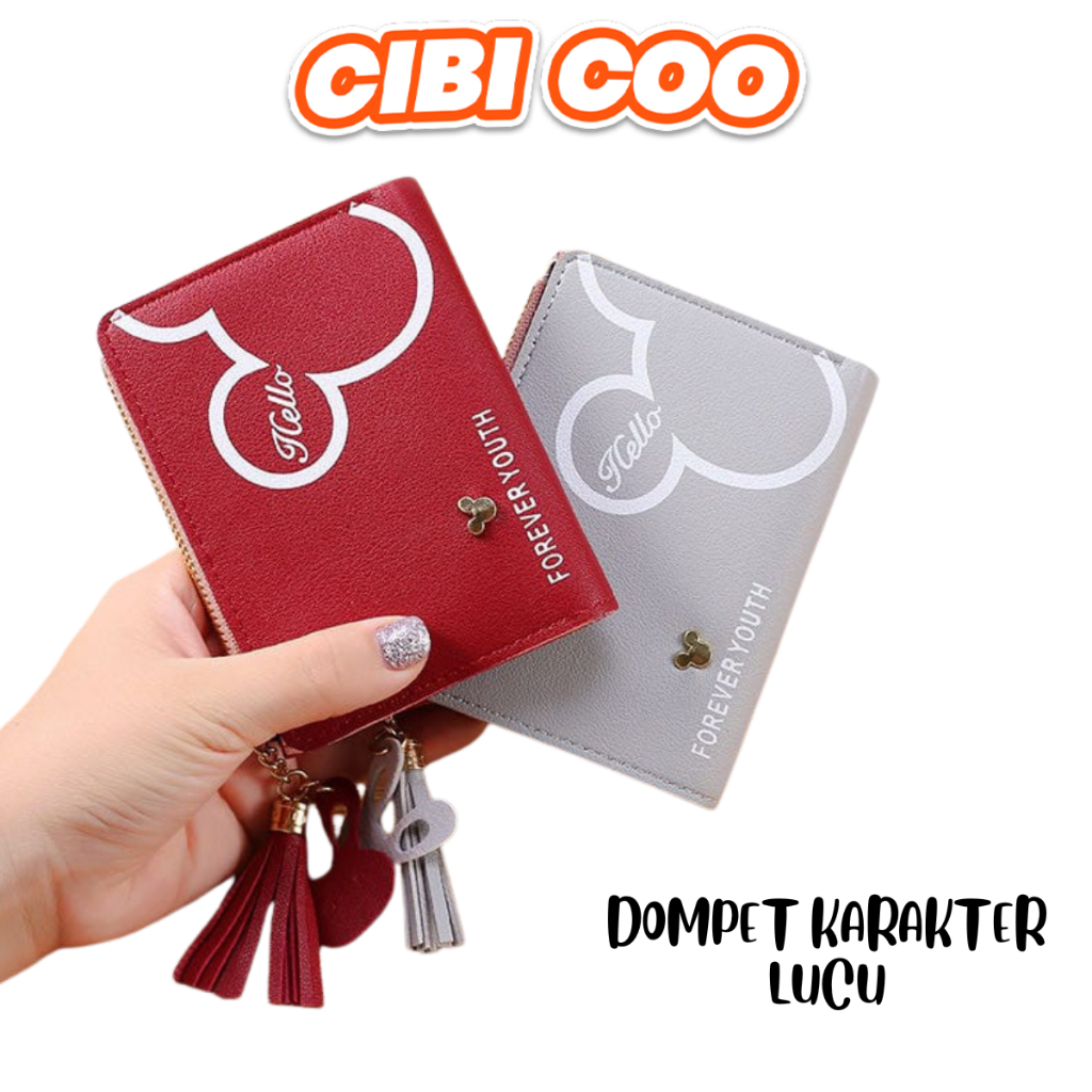 CIBICOO DOMPET WANITA LIPAT D109 DOMPET KARAKTER LUCU KARTUN