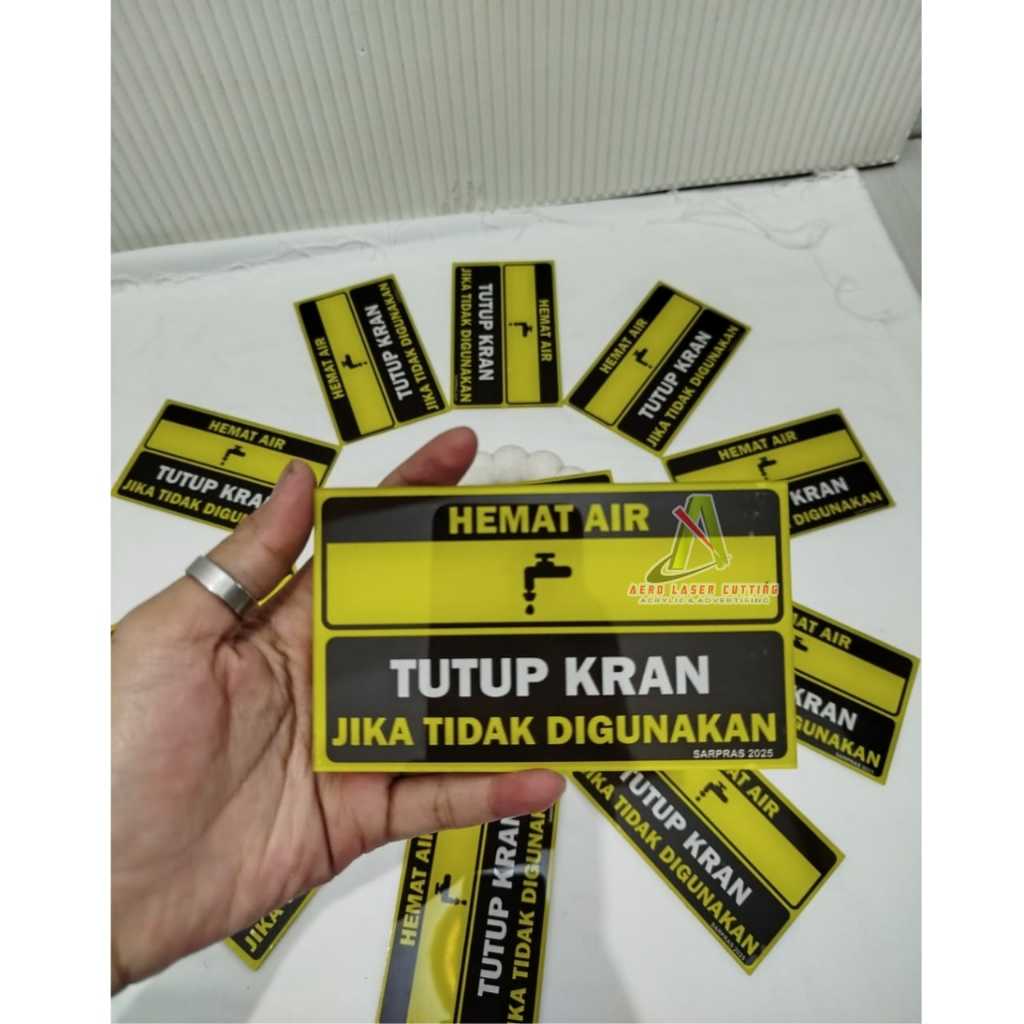 

PAPAN NAMA AKRILIK/PAPAN NAMA TUTUP KRAN HEMAT AIR\PAPAN NAMA MURAH